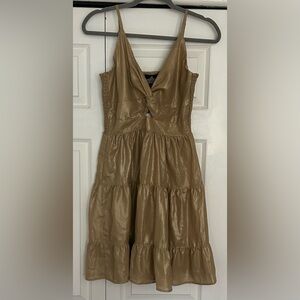 Angie Gold Sleeveless Dress